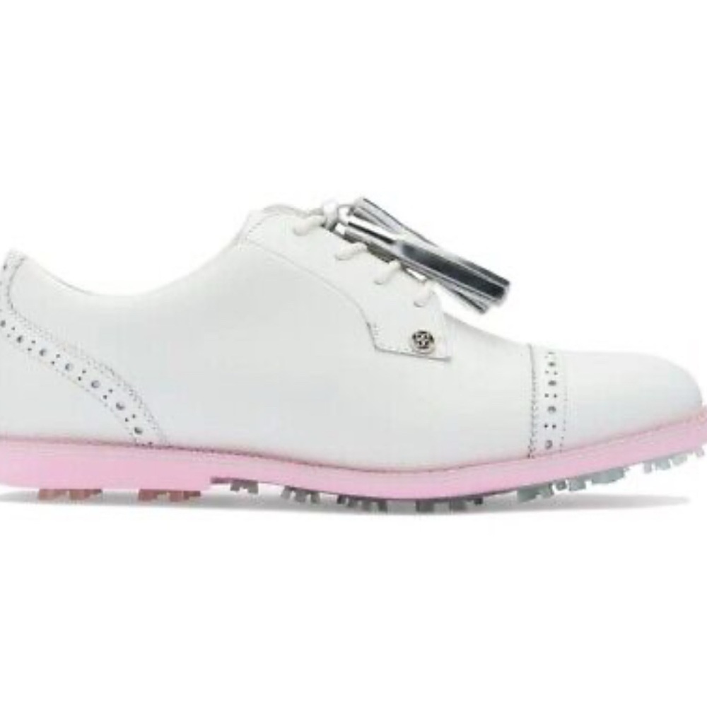G/Fore Fore G4 CAP TOE Golf Shoes Sneaker⛳️ Ladies US 7.5⛳️ Oxford White Tassle